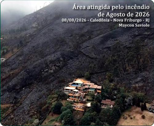 área do incêndio